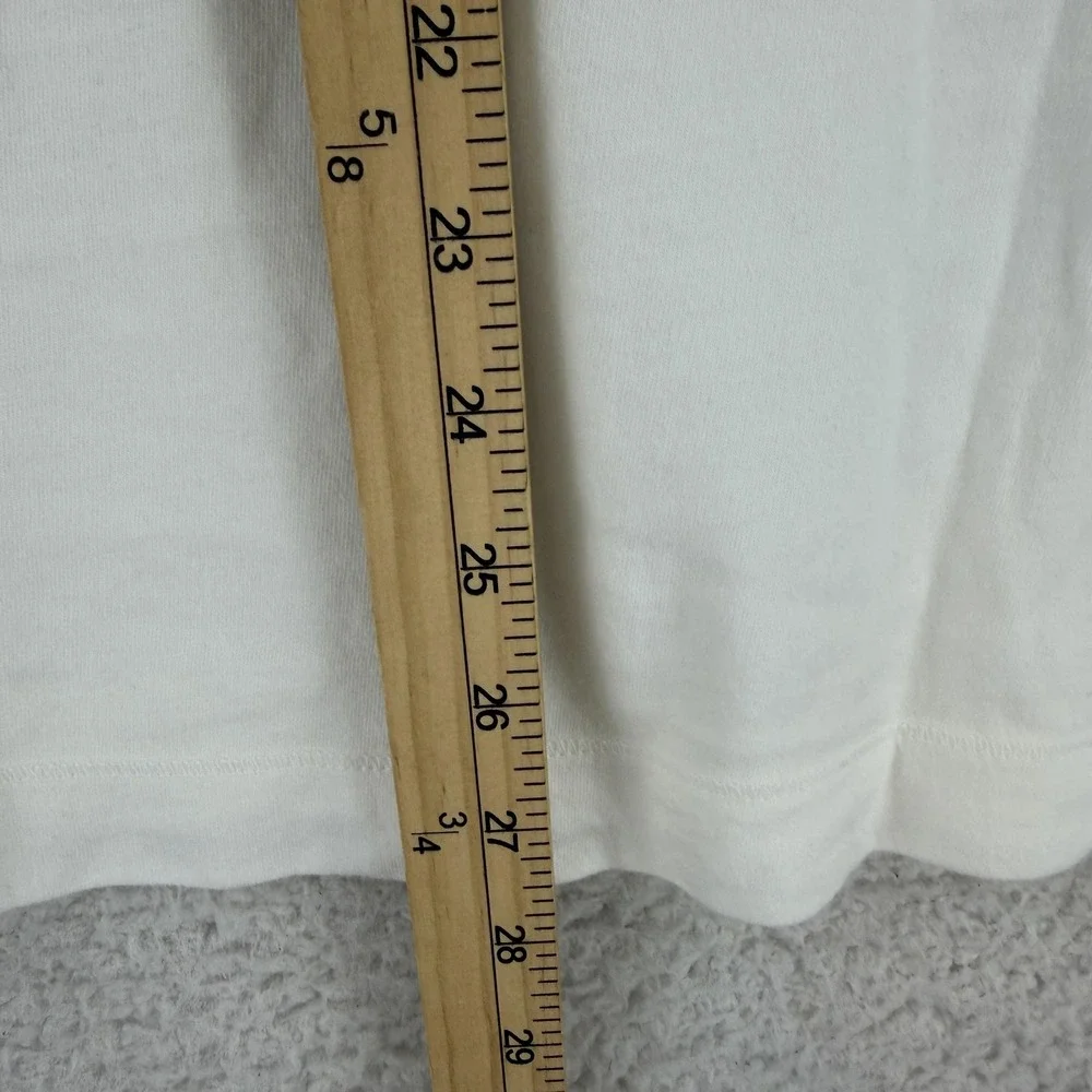 Banana Republic Shirt Mens Medium White Henley Long Sleeve T-Shirt Tagless NWT
